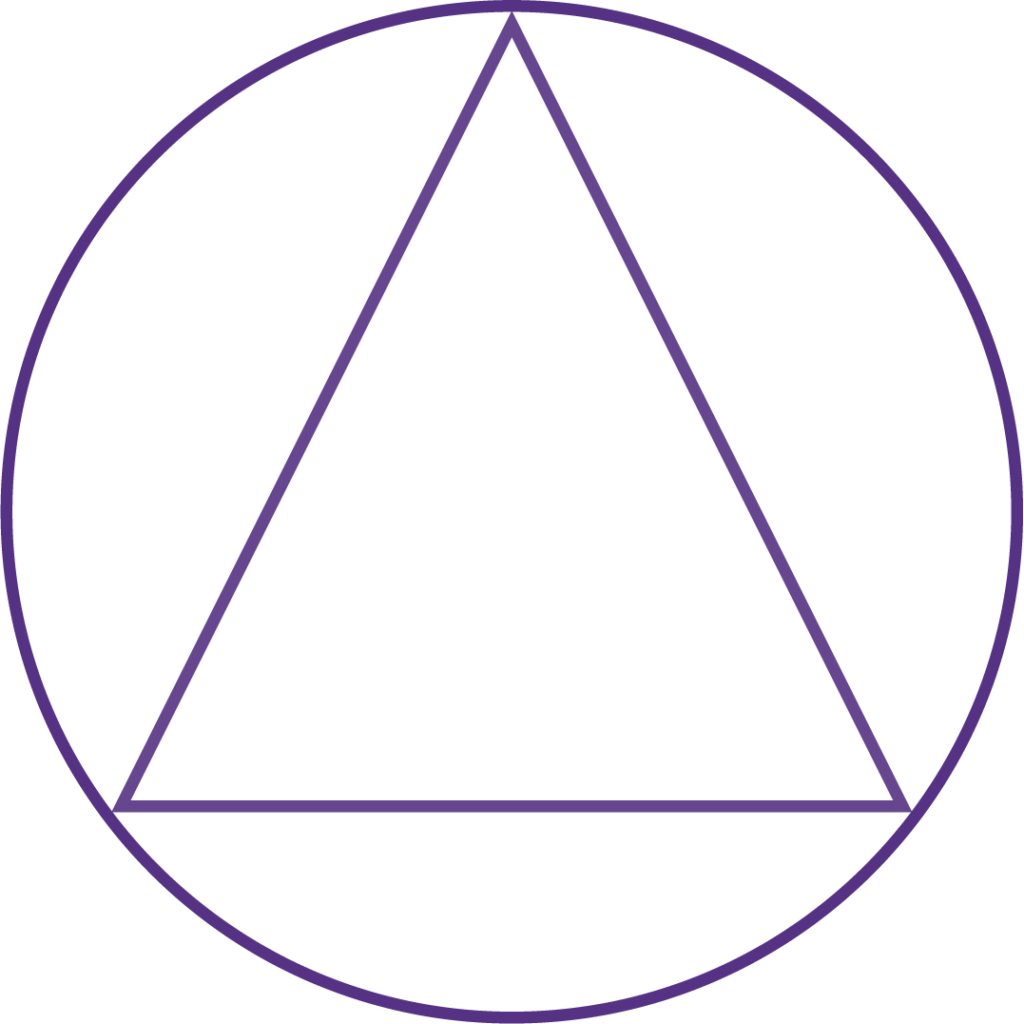 Circle with triangle inside